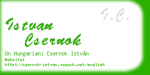 istvan csernok business card